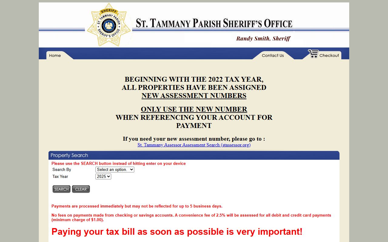 St. Tammany Parish Sheriff property tax search for residents directory