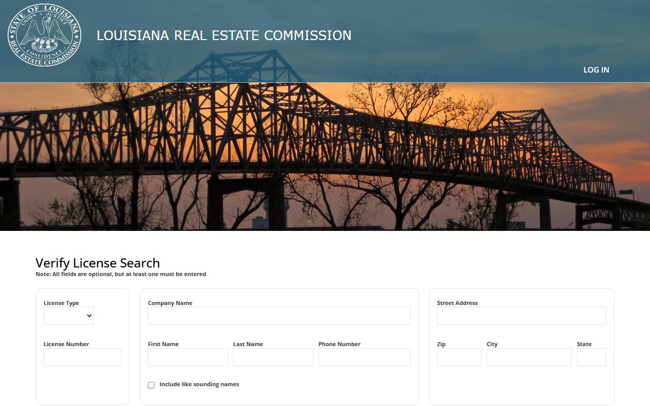 Louisiana Real Estate Commission license search for residents directory